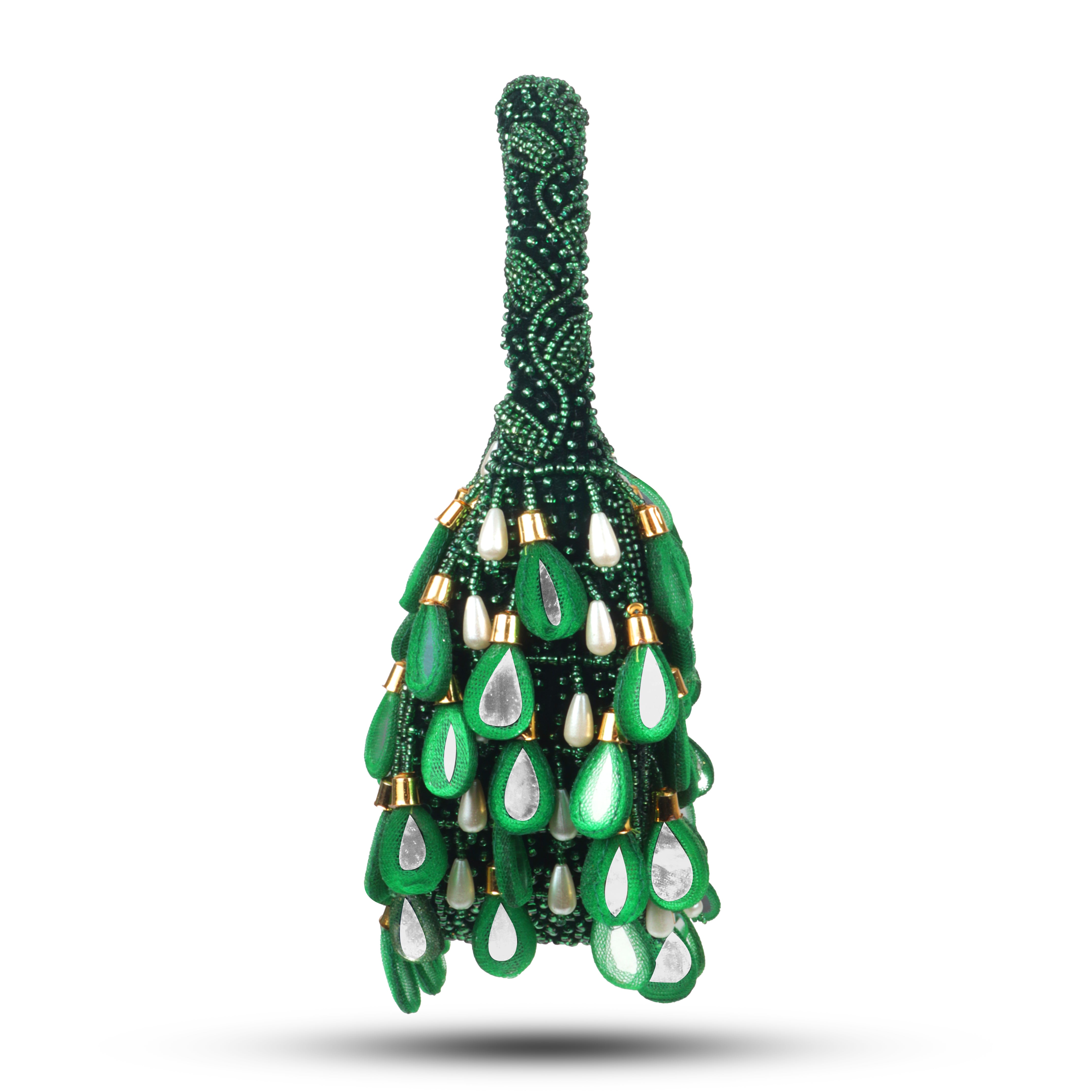 Magnolia Luxe Dark Green Velvet Clutch – Bridal, Festive & Party Wear