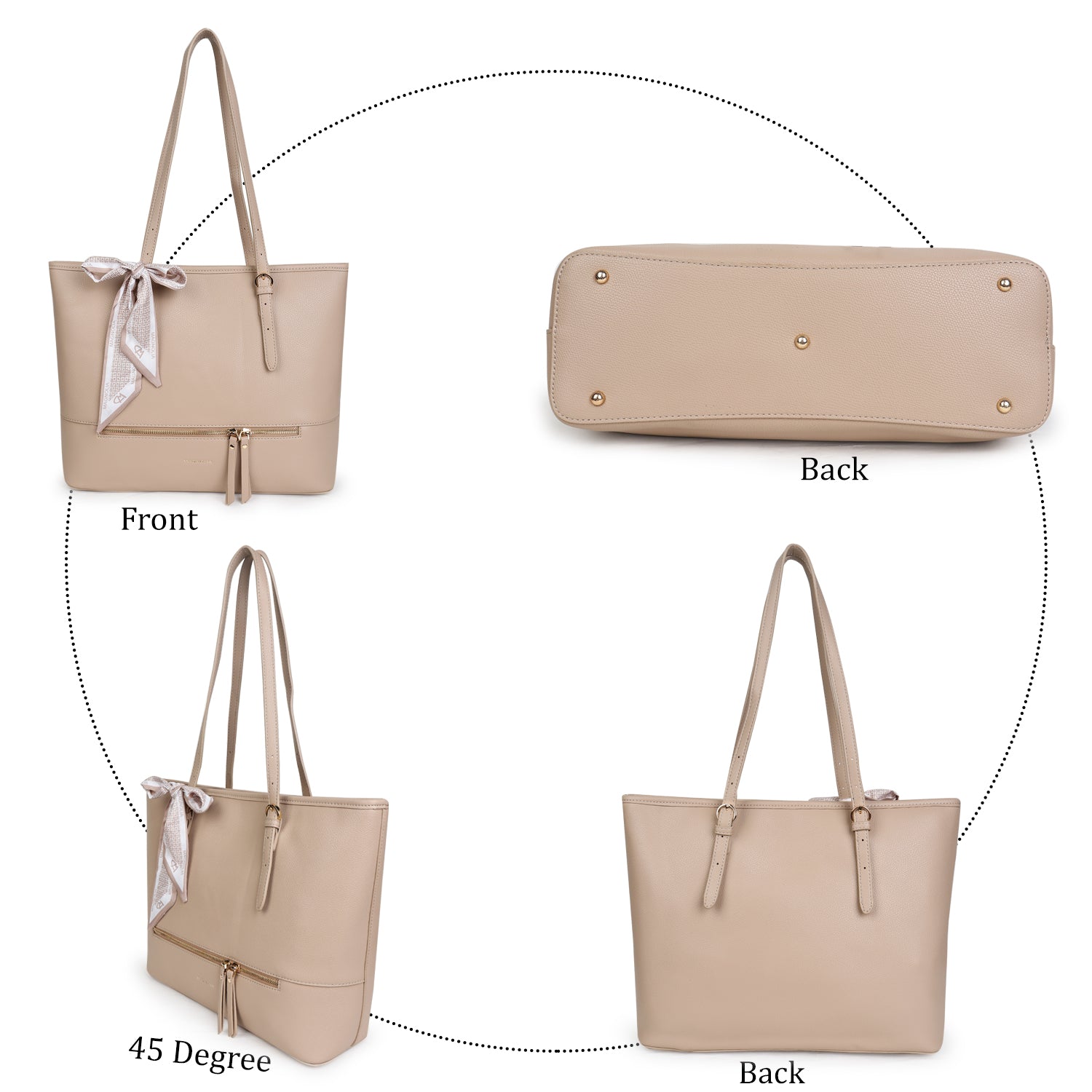 Magnolia Bruna Medium Tote Bag Beige