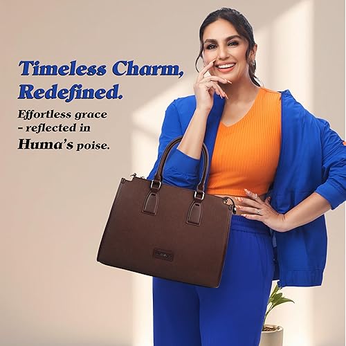 Magnolia® Premium Faux Leather Handbag – 10L Spacious Everyday & Office Bag Wine Red