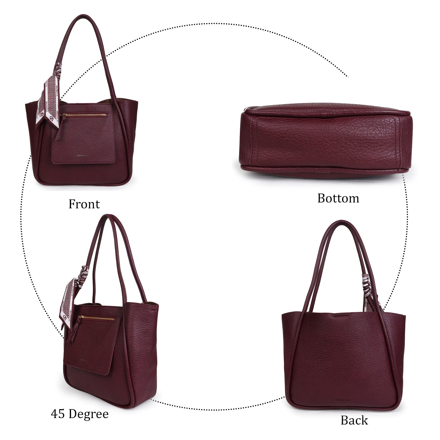 Magnolia Michela Medium Tote Bag Maroon