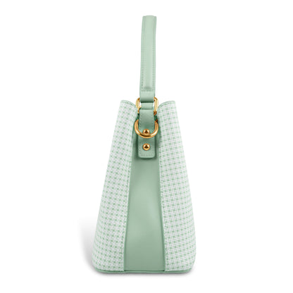 Magnolia Premium Textured Handbag for Women with Detachable Sling Strap