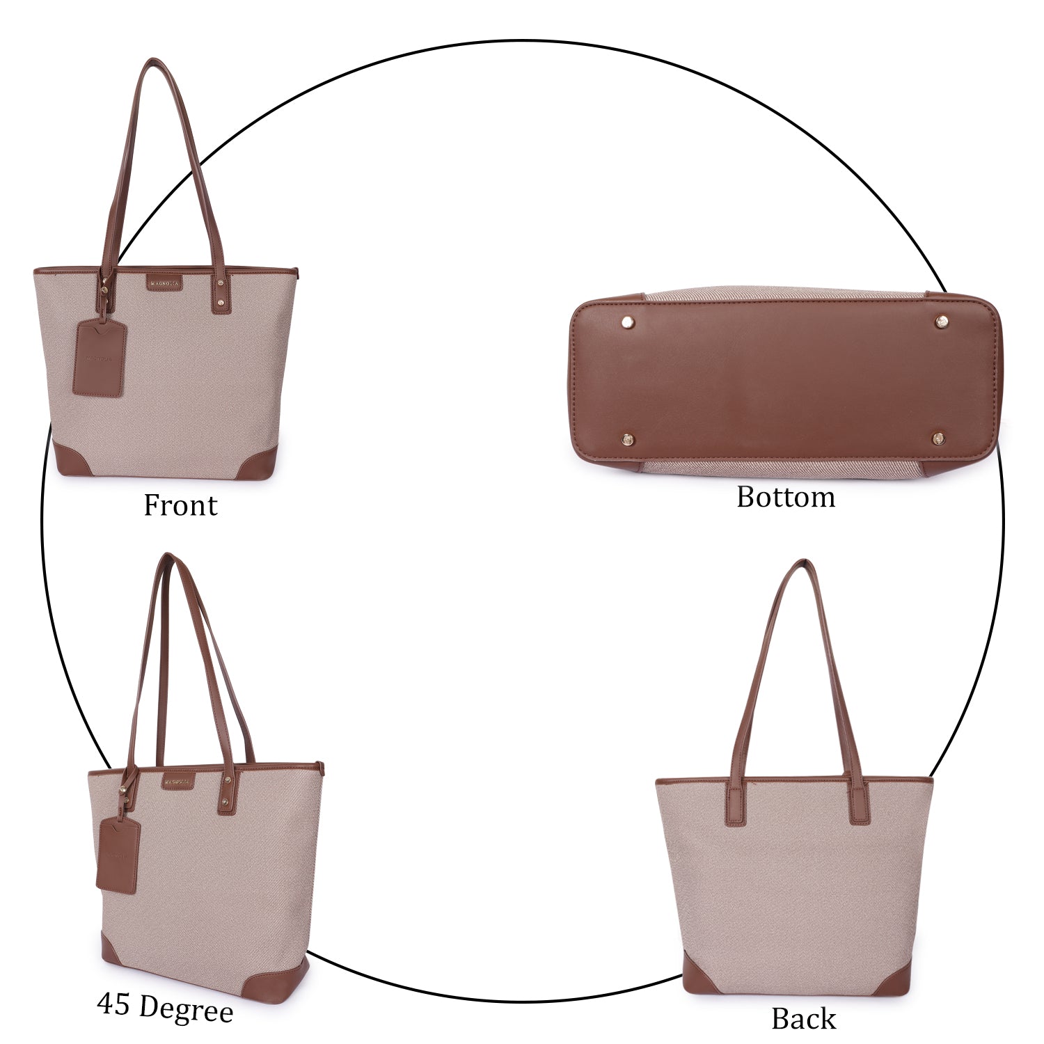 Magnolia Gloria Denim Tote Brown