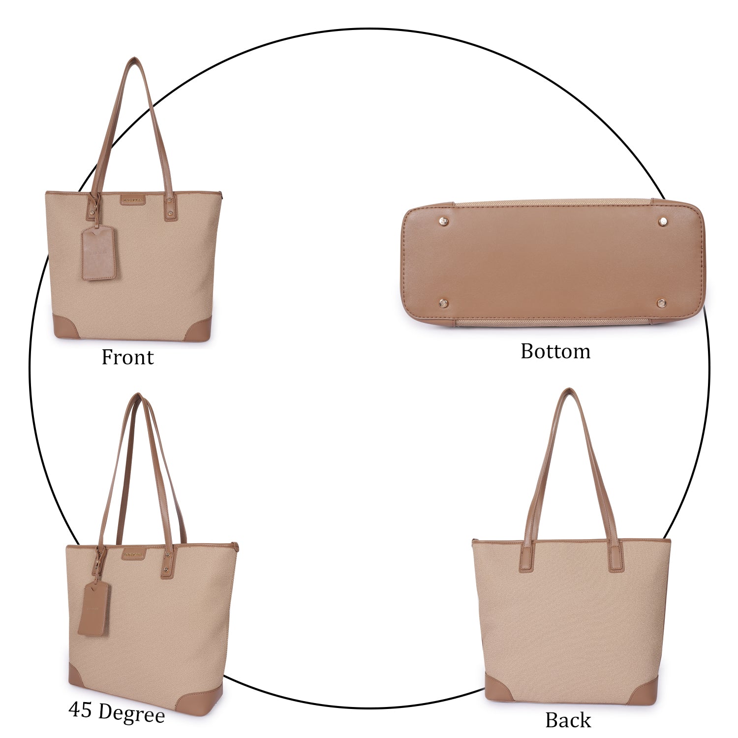 Magnolia Gloria Denim Tote Caramel Brown