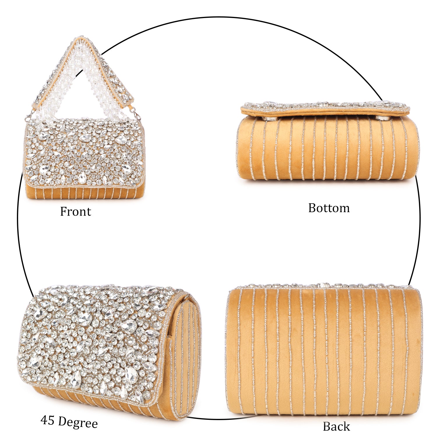 Magnolia Crystal Embellished Clutch