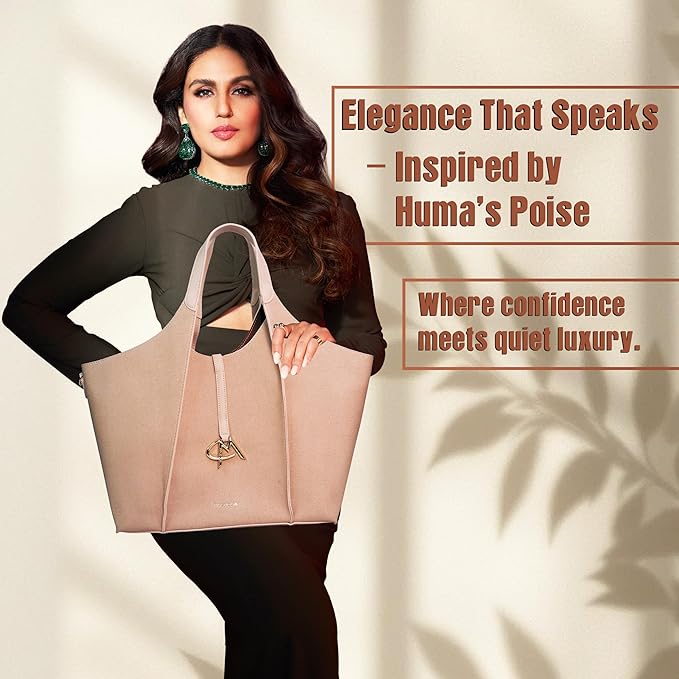 Luxury Hobo Tote Bag Spacious PU Leather Handbag with Charm