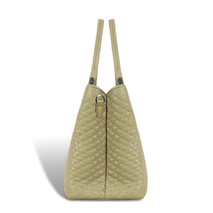 Magnolia Quilted Faux Leather Handbag for Women | 10.5L Elegant Everyday & Office Shoulder Bag