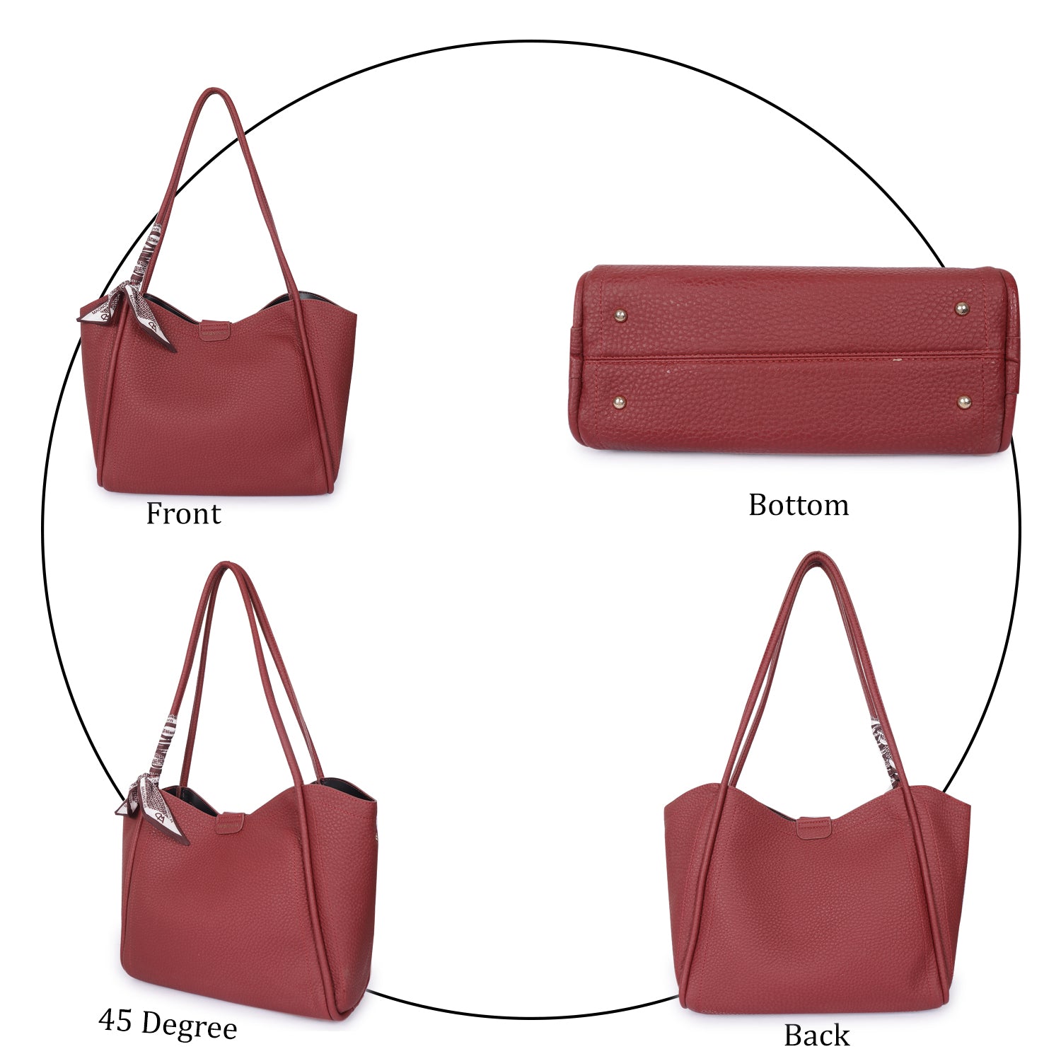 Magnolia Alex Tote Bag Dark Red