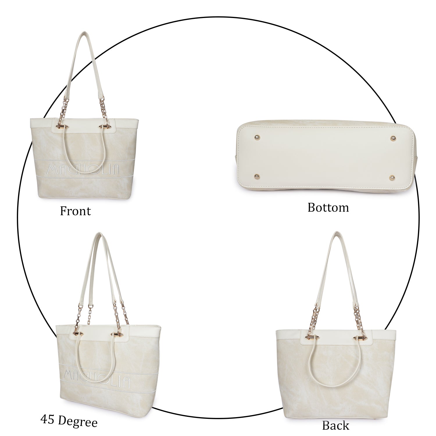 Magnolia Duo Tote Bag White