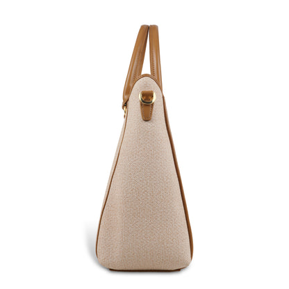 Magnolia Stylish Textured Handbag for Women - Elegant Shoulder Tote with Detachable Strap