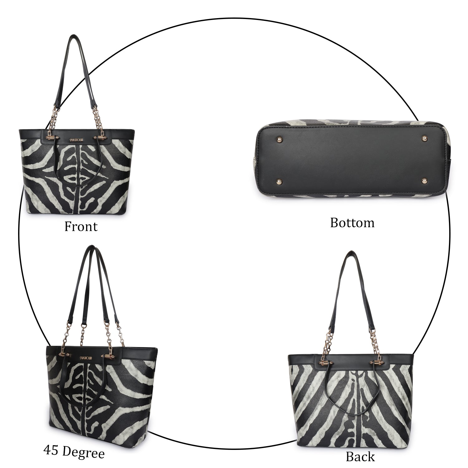 Magnolia Duo Tote Bag Zebra Print