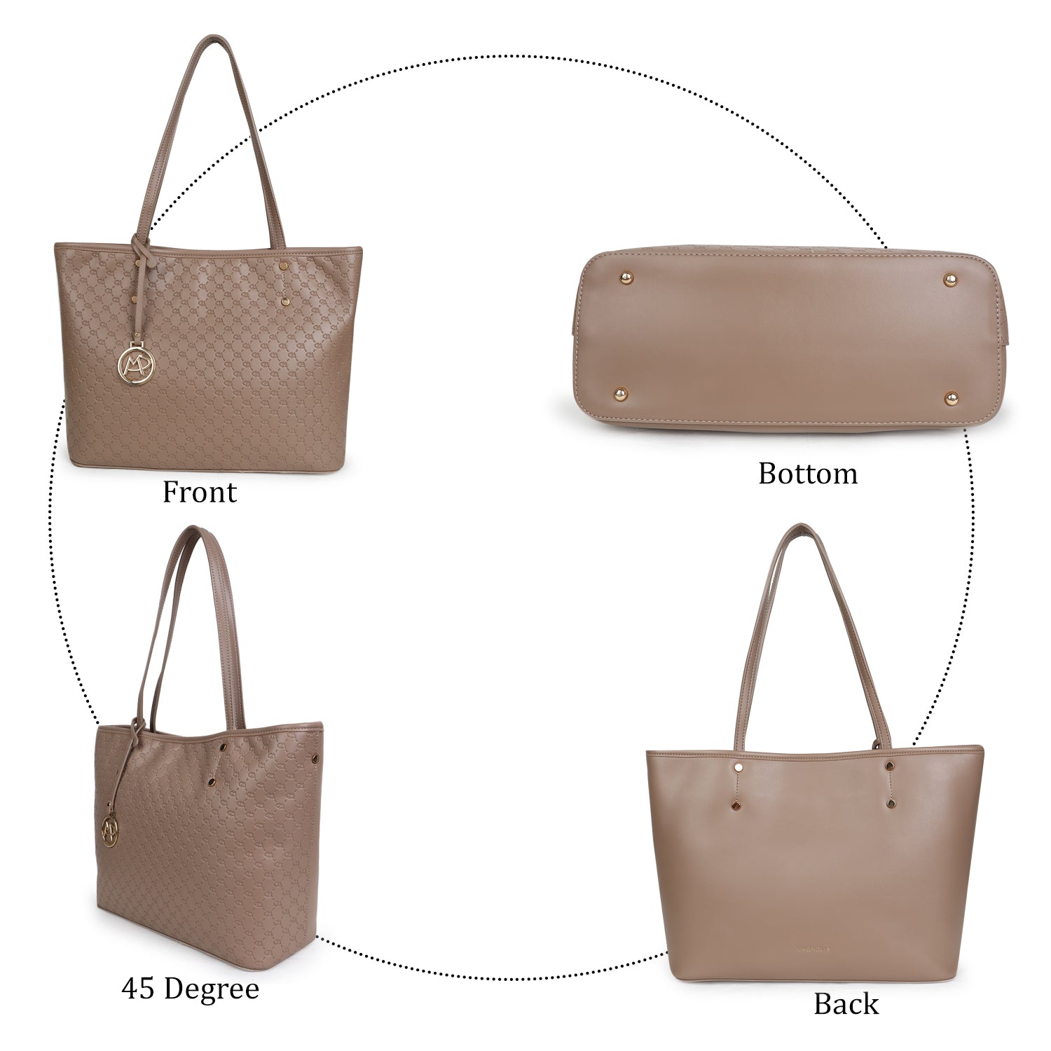 Magnolia Gia Medium Tote Bag Beaver Brown