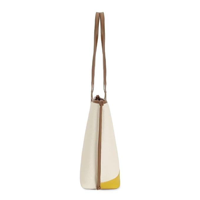 Magnolia PU Leather Women Khaki Tote Bag