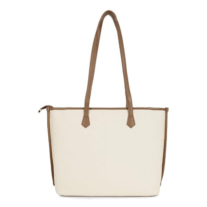 Magnolia PU Leather Women Khaki Tote Bag