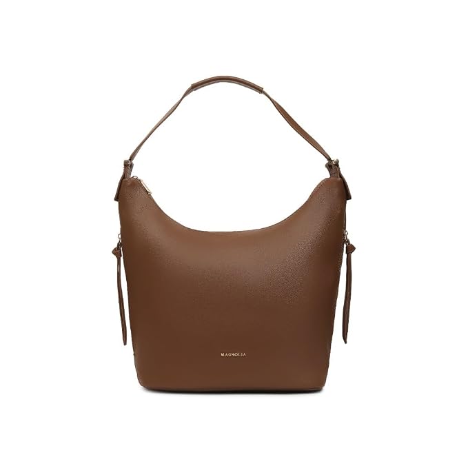 Magnolia Brown PU Leather Solid One Size Women Tote