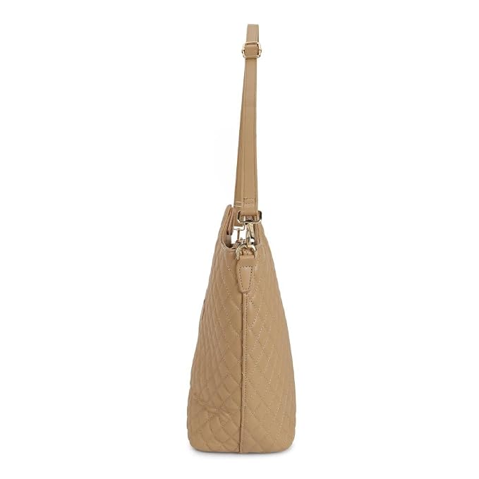 Magnolia PU Leather Women Khaki Tote Bag