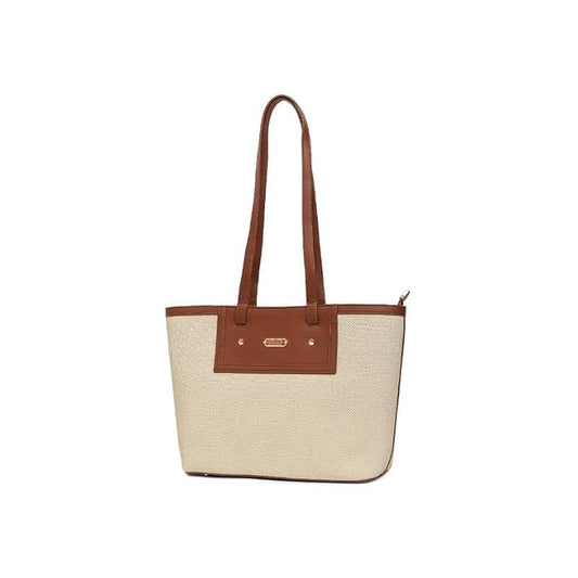 Magnolia Beige PU Leather Textured One Size Women Tote