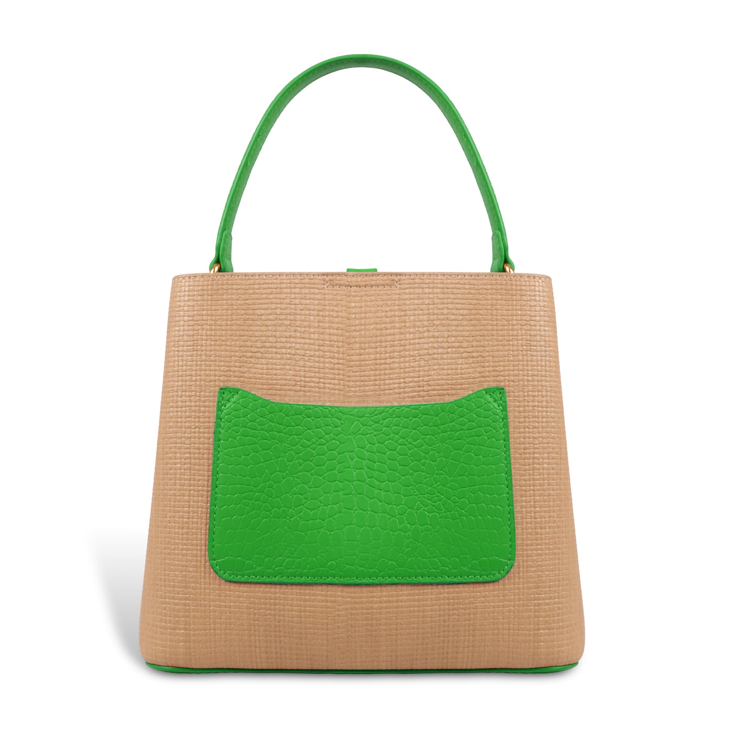 Fashionable Structured Handbag with Dual Handles