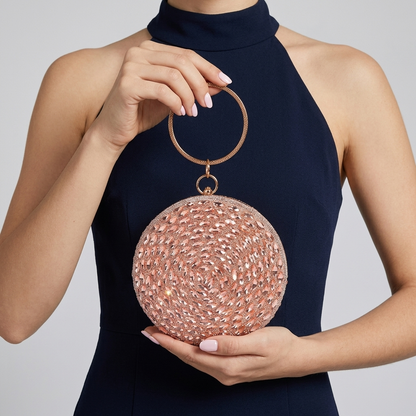 Magnolia Pink Jute Embellished Women Clutch