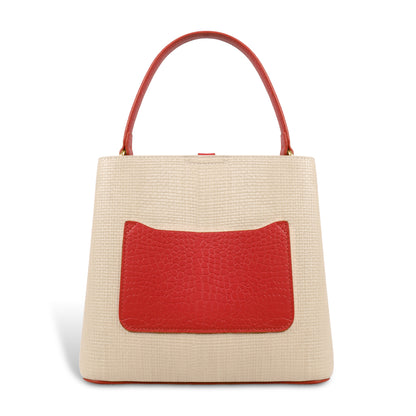 Fashionable Structured Handbag with Dual Handles