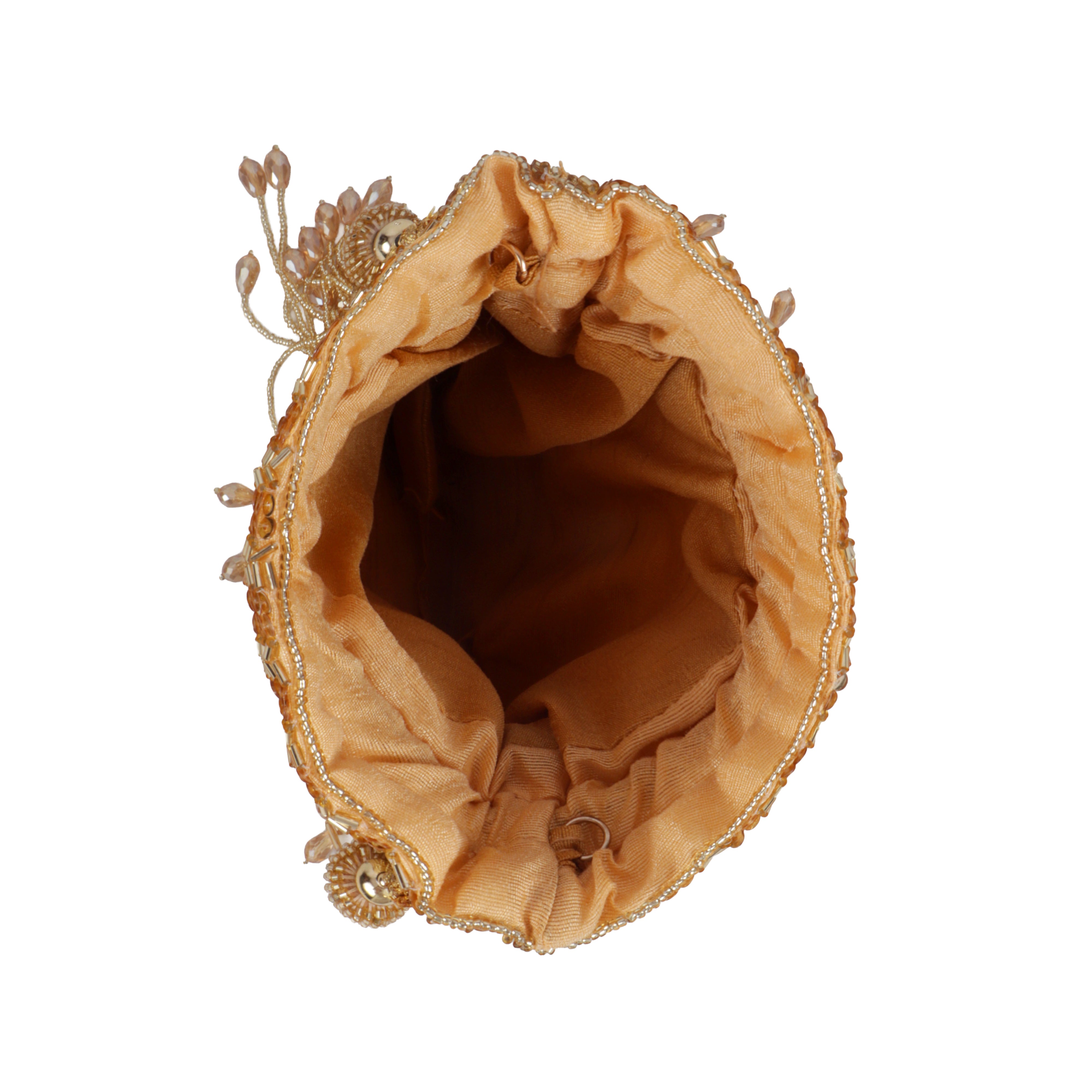 Magnolia Luxe Gold Bridal & Party Clutch Bag with Beaded Tassels