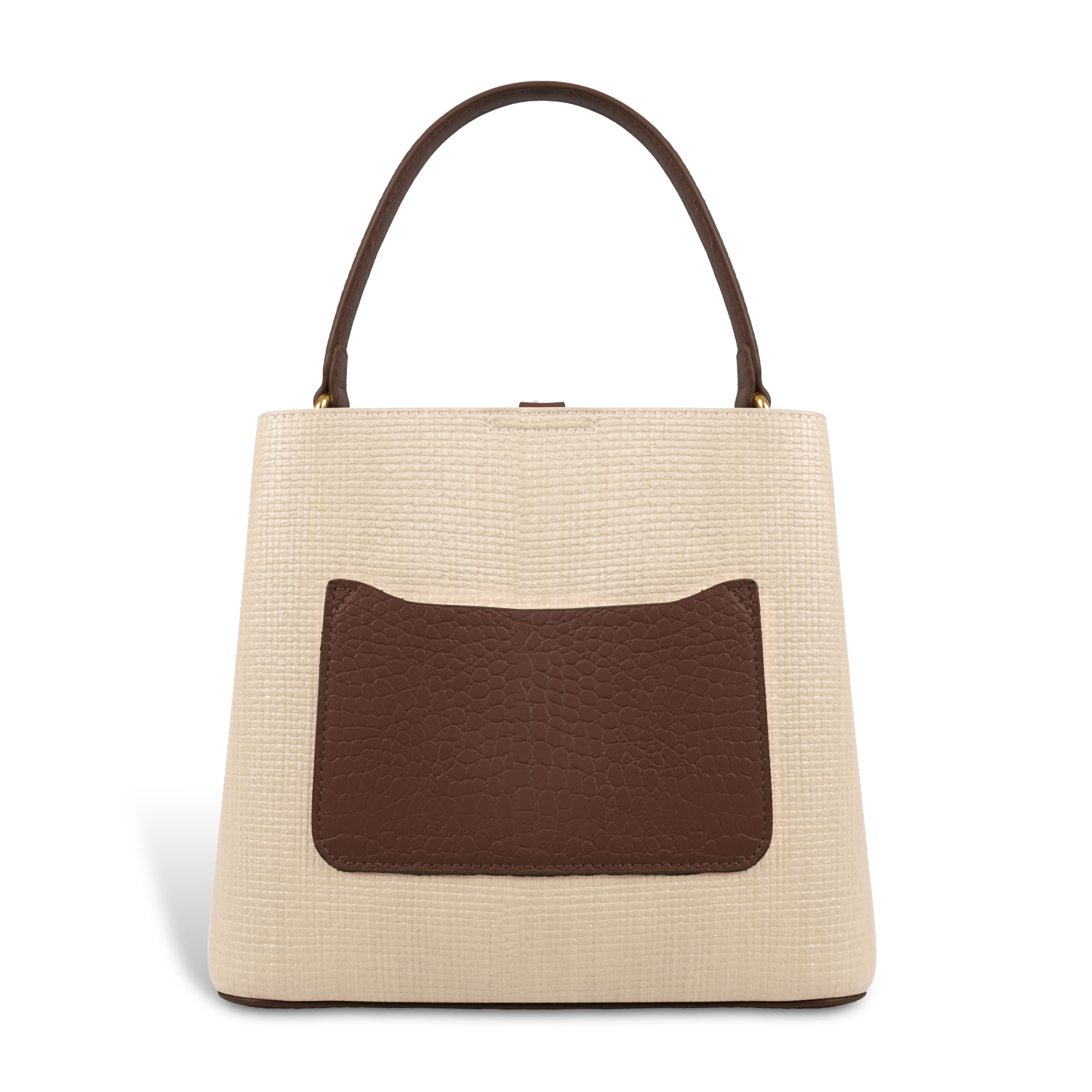 Fashionable Structured Handbag with Dual Handles