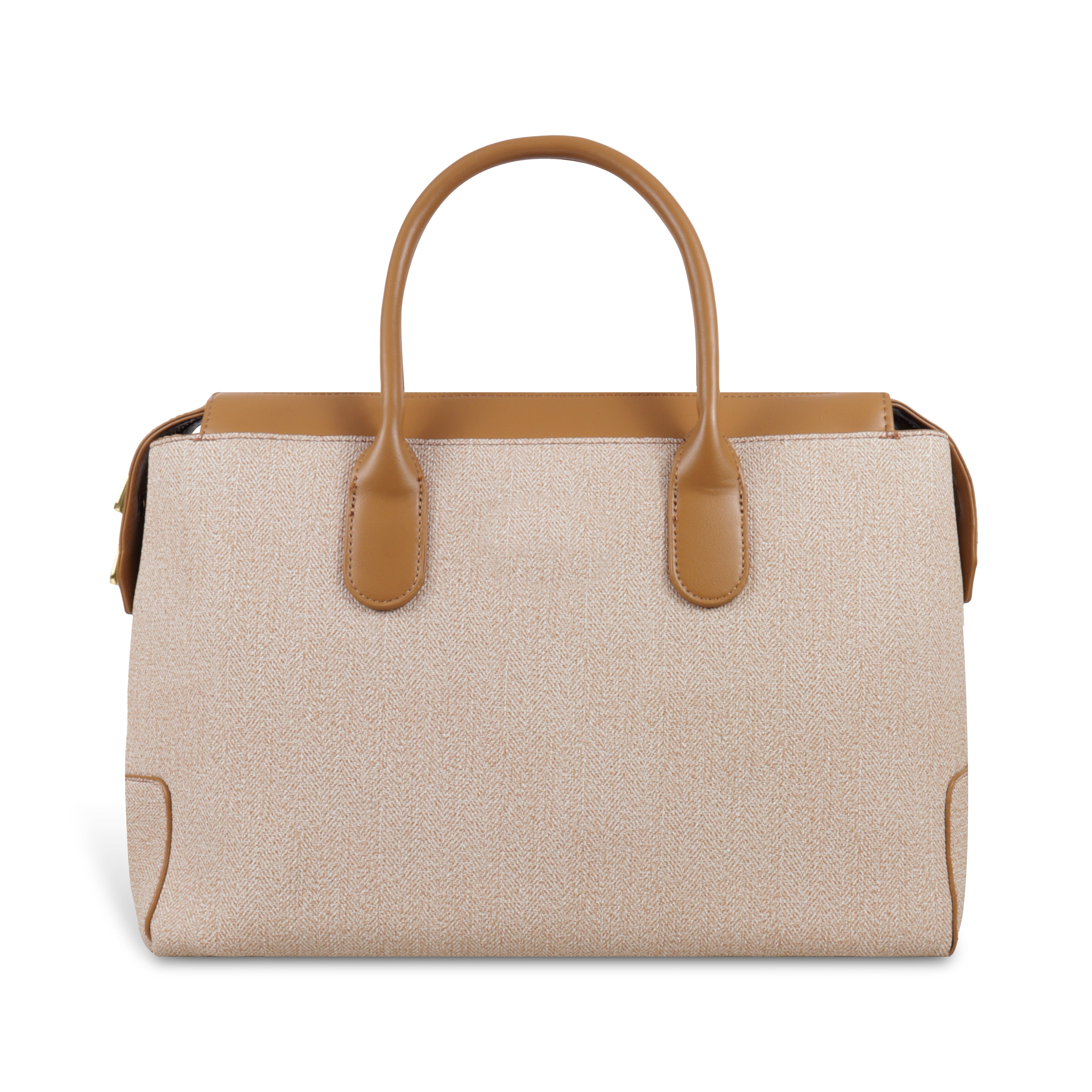 Magnolia Elegant Structured Handbag for Women - Premium Shoulder Tote with Top Handles & Detachable Strap