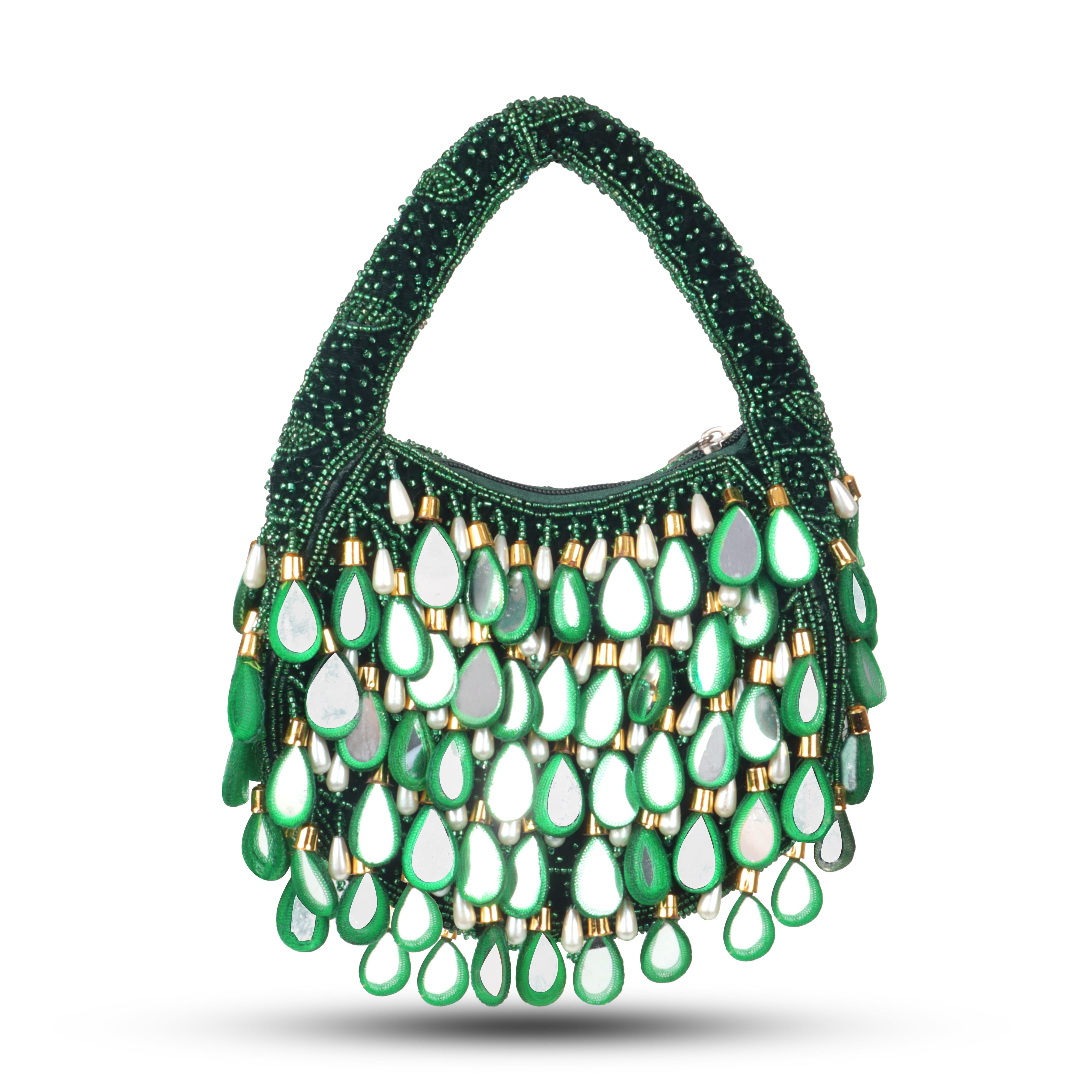 Magnolia Luxe Dark Green Velvet Clutch – Bridal, Festive & Party Wear