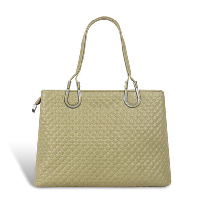 Magnolia Quilted Faux Leather Handbag for Women | 10.5L Elegant Everyday & Office Shoulder Bag
