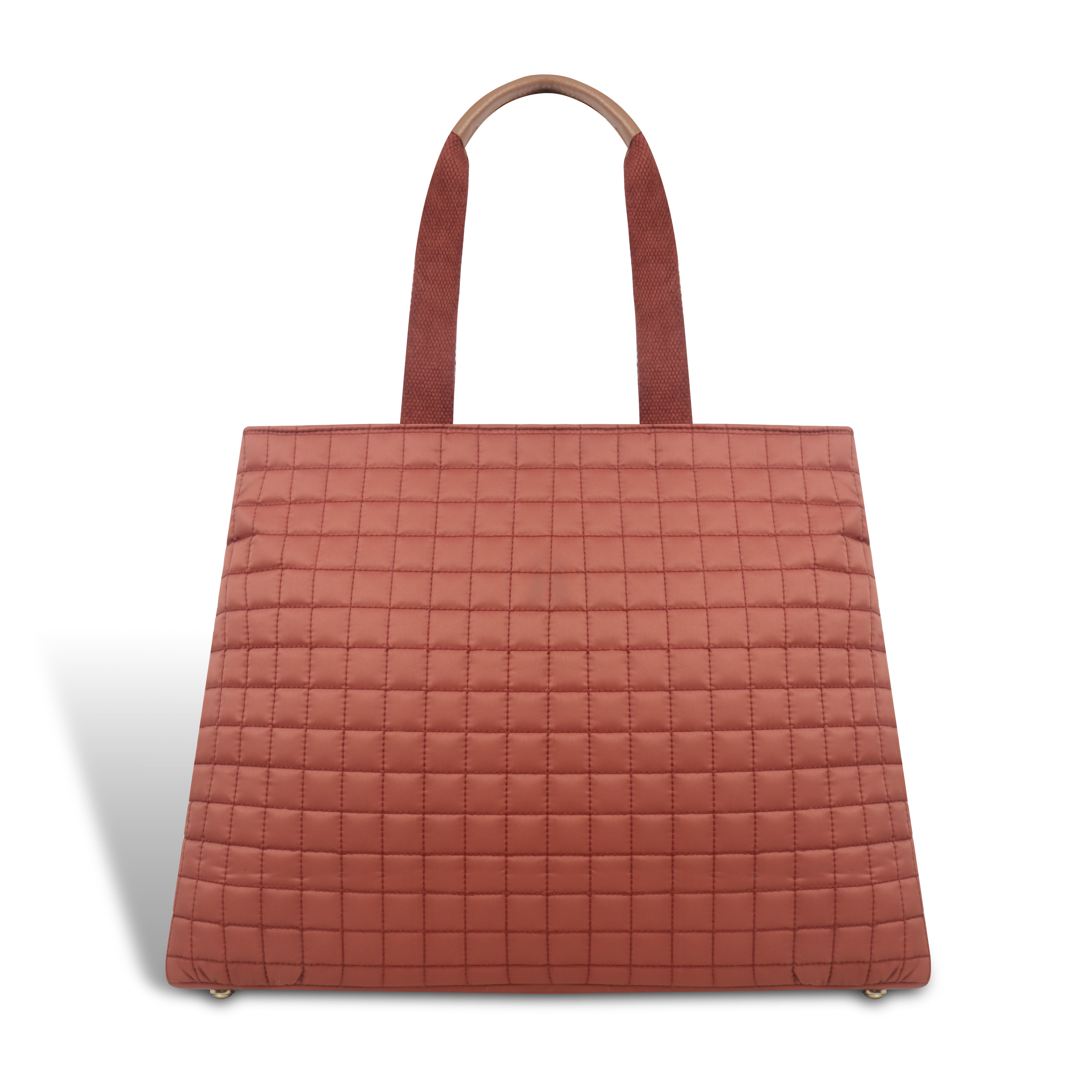 Magnolia Terracotta Babette Large Quilted Tote Bag