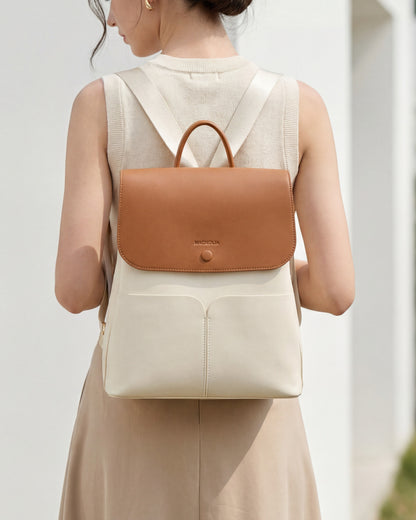 Magnolia Stylish PU Leather Backpack Spacious & Trendy Travel Bag for Women
