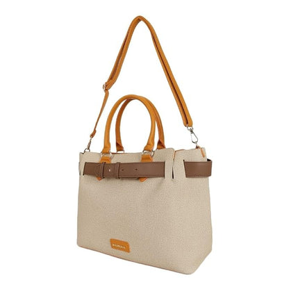 Magnolia PU Leather Women Khaki Tote Bag