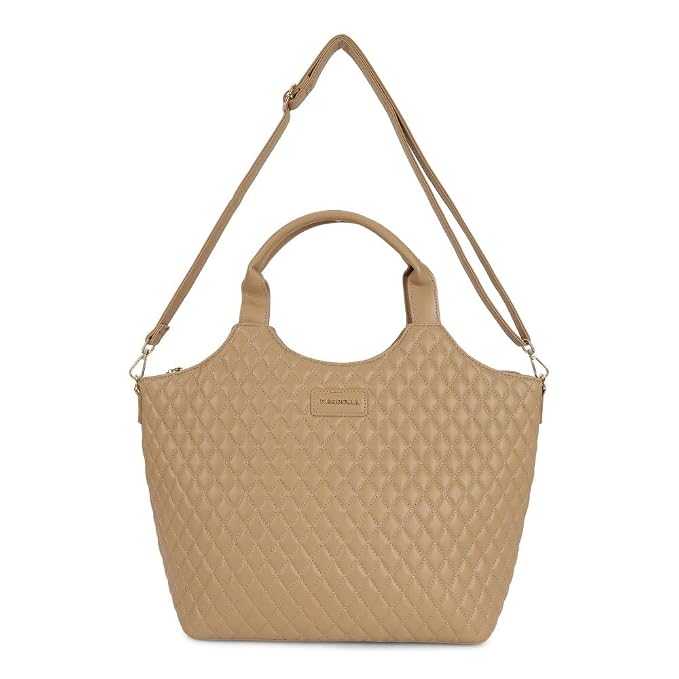 Magnolia PU Leather Women Khaki Tote Bag