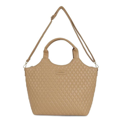 Magnolia PU Leather Women Khaki Tote Bag