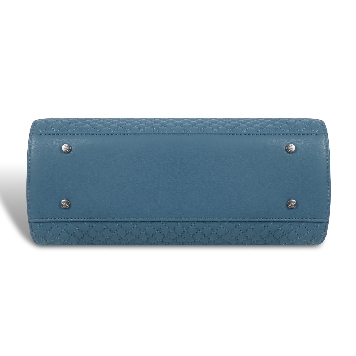 Magnolia Blue Quilted Faux Leather Handbag for Women | 10.5L Stylish Everyday & Office Use Bag with Long Strap