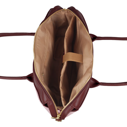Magnolia Elegant Structured Handbag for Women - Premium Shoulder Tote with Top Handles & Detachable Strap