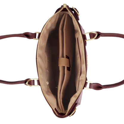 Trendy Leather Tote Bag with Detachable Shoulder Strap & Spacious Interior