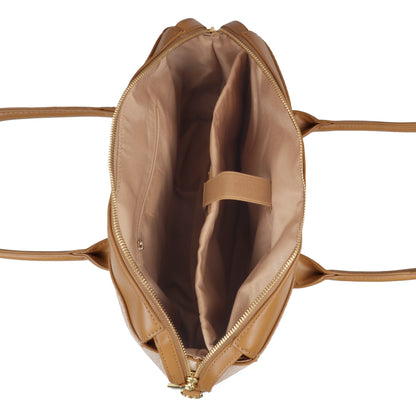 Magnolia Elegant Structured Handbag for Women - Premium Shoulder Tote with Top Handles & Detachable Strap