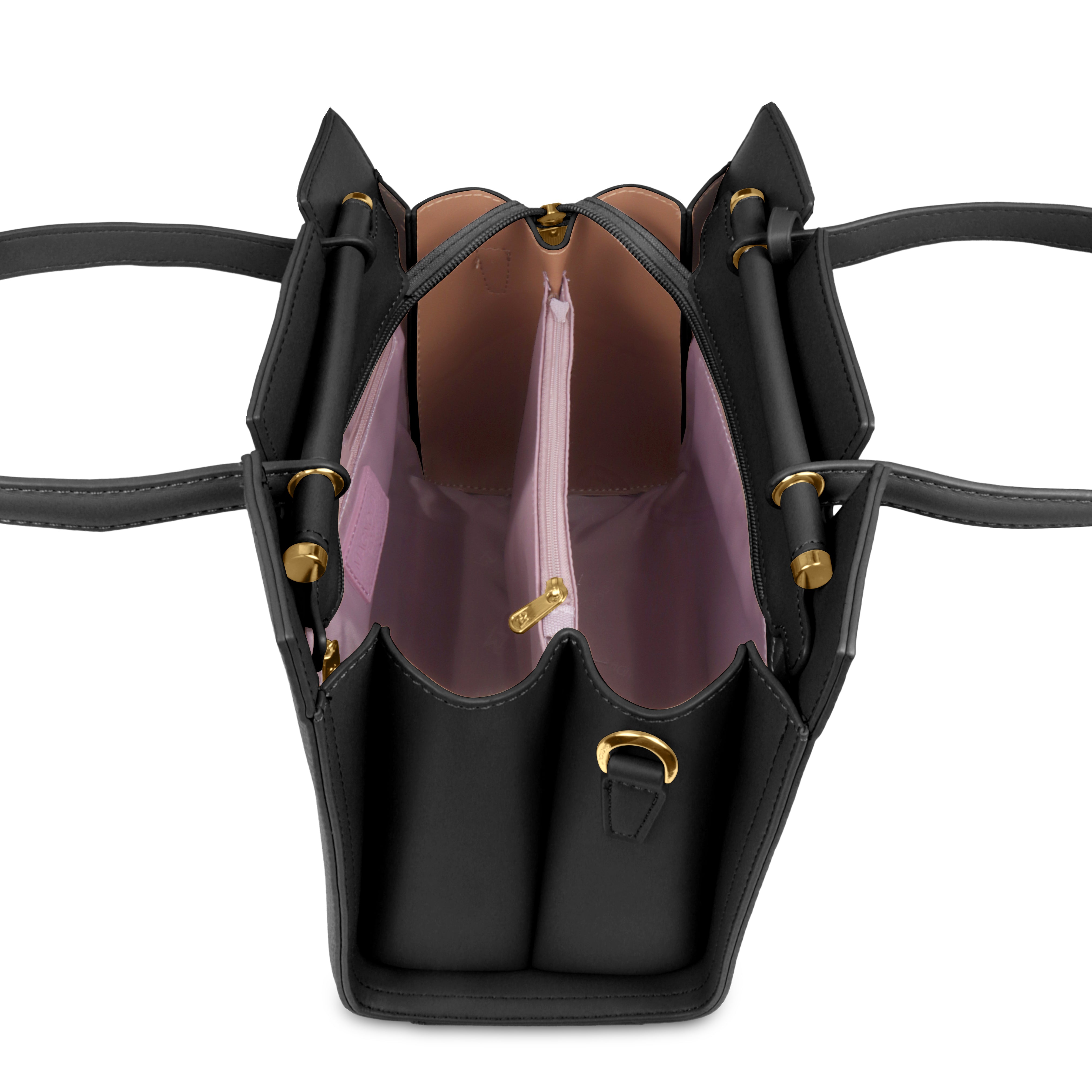 Magnolia Women’s Handbag – 9.5L Spacious Faux Leather Tote in Black