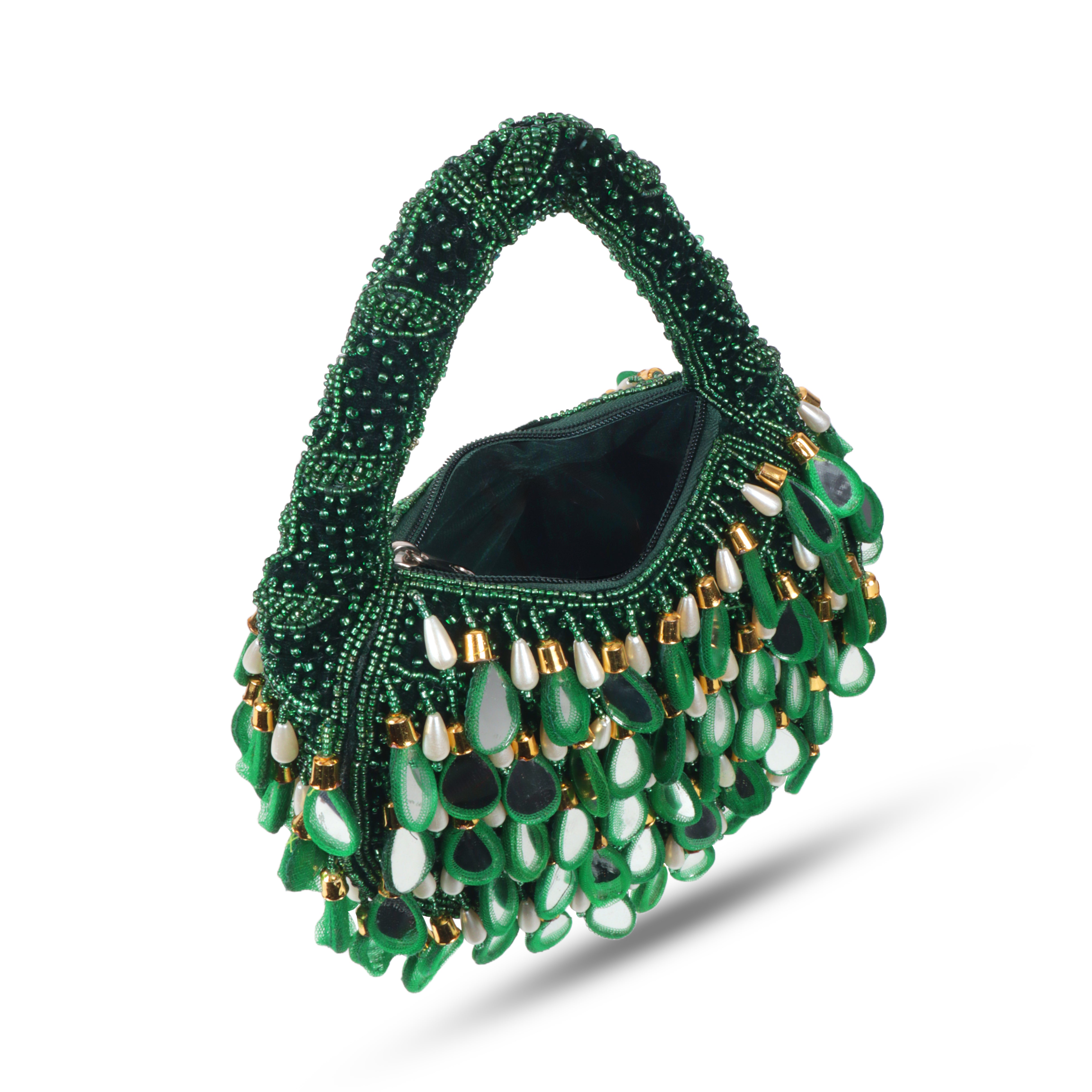 Magnolia Luxe Dark Green Velvet Clutch – Bridal, Festive & Party Wear