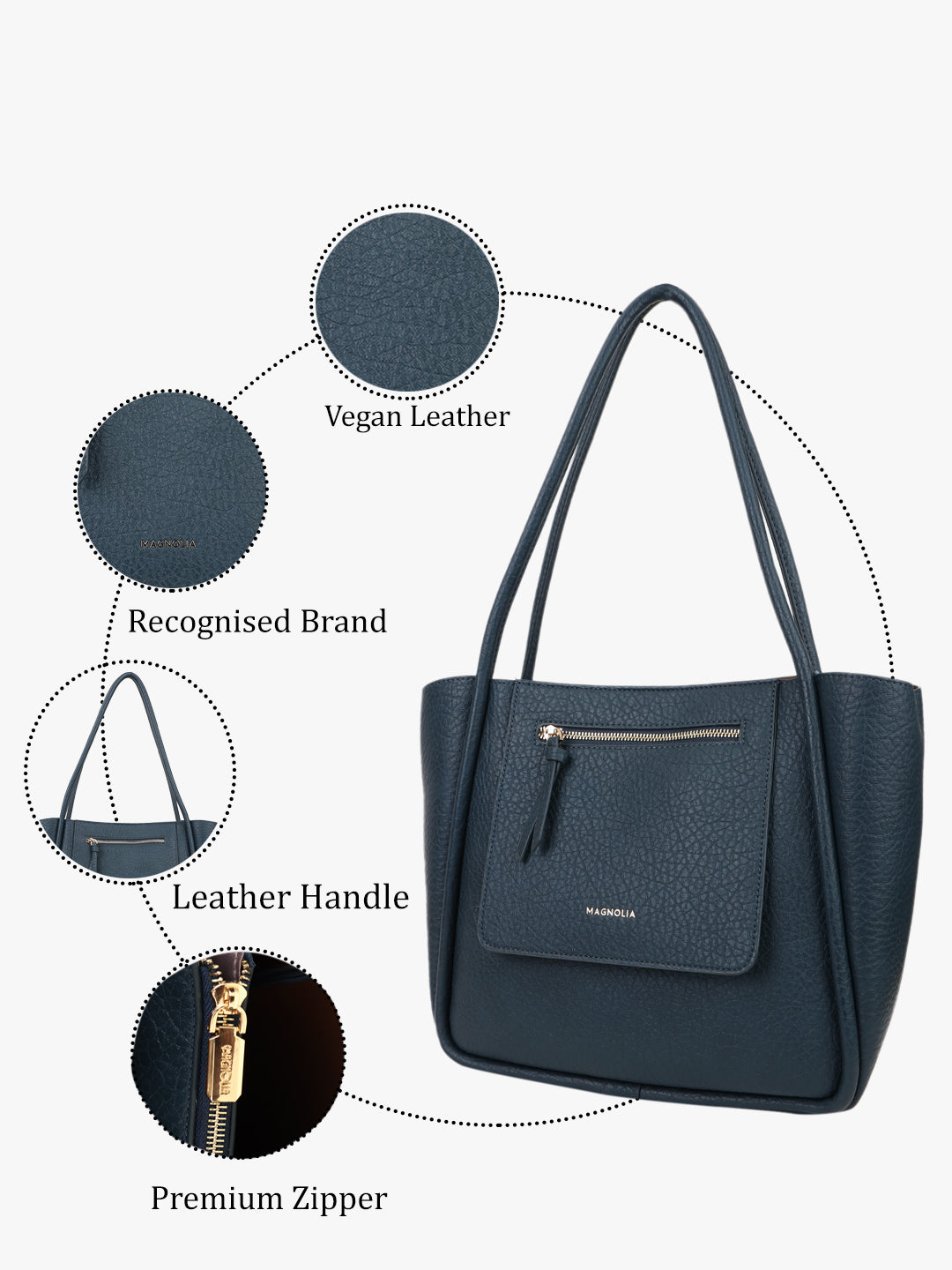 Magnolia Michela Medium Tote Bag Blue