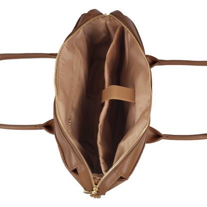 Magnolia Elegant Structured Handbag for Women - Premium Shoulder Tote with Top Handles & Detachable Strap