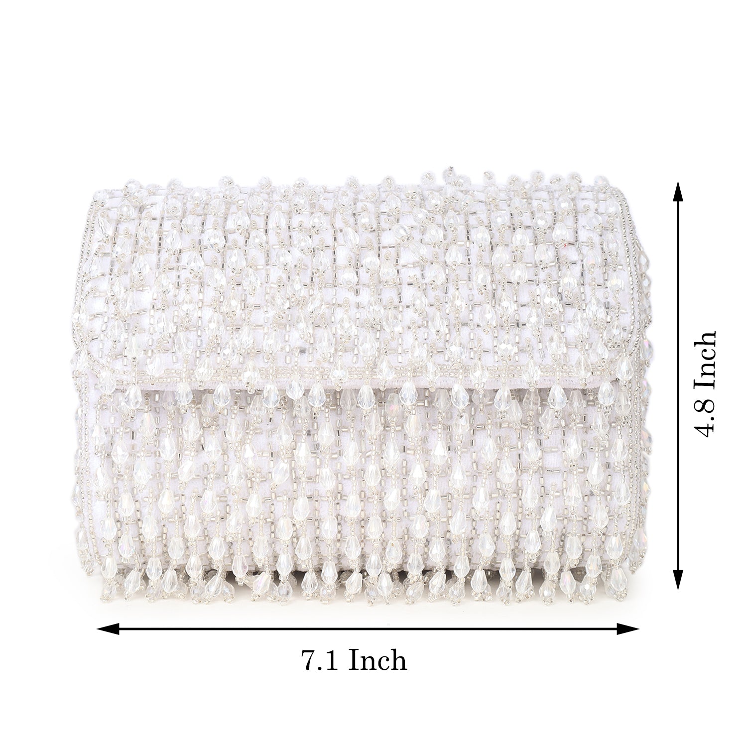 Magnolia Fringe Drop Bead Clutch