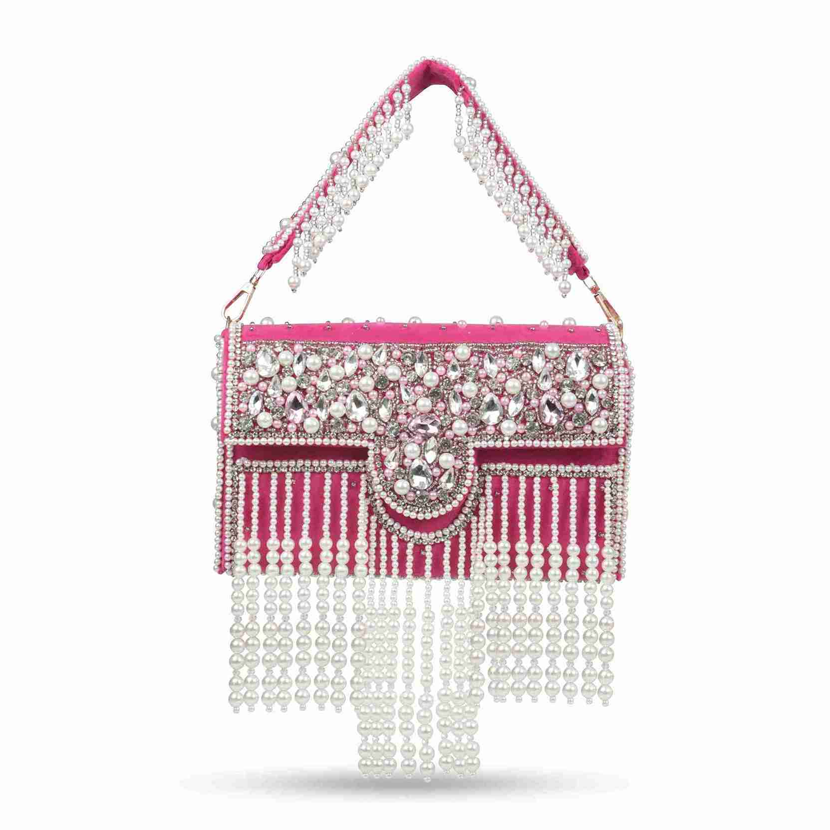 Traditional Potli Style Handbag with Beadwork