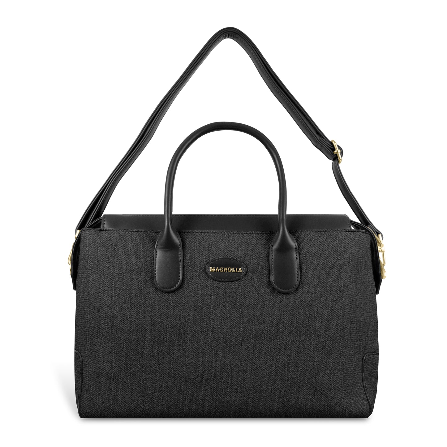 Magnolia Elegant Structured Handbag for Women - Premium Shoulder Tote with Top Handles & Detachable Strap