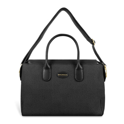 Magnolia Elegant Structured Handbag for Women - Premium Shoulder Tote with Top Handles & Detachable Strap