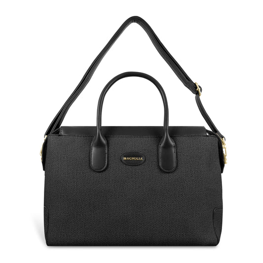 Magnolia Elegant Structured Handbag for Women - Premium Shoulder Tote with Top Handles & Detachable Strap