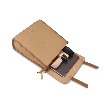 Magnolia Tan Vegan Leather Backpack for Women | 10.5L Stylish Casual Daypack with Long Strap