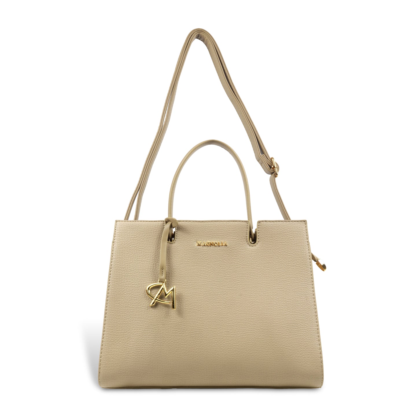 Magnolia Women’s Handbag – 9.5L Spacious Faux Leather Tote in Gold