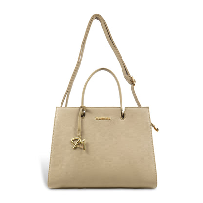 Magnolia Women’s Handbag – 9.5L Spacious Faux Leather Tote in Gold