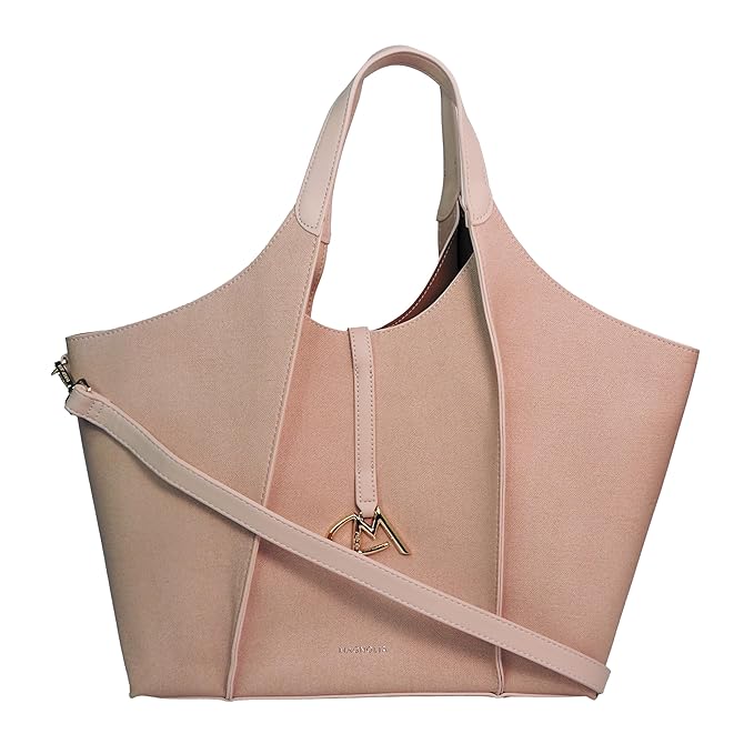 Luxury Hobo Tote Bag Spacious PU Leather Handbag with Charm